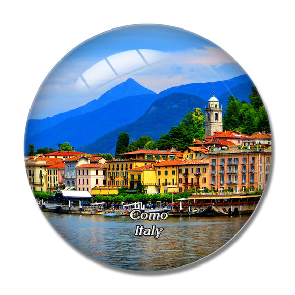 Italy Como Lake Bellagio Port 3D Fridge Magnet Crystal Glass