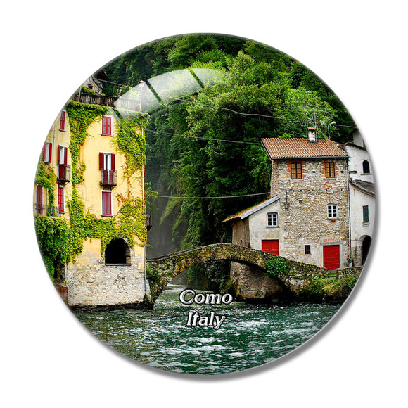 Italy Como Lake Village 3D Fridge Magnet Crystal Glass