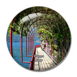 Italy Como Varenna Trellis Portico 3D Fridge Magnet Crystal Glass