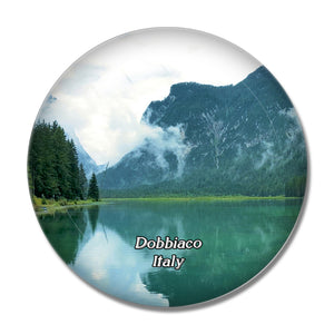 Italy Dobbiaco Lago 3D Fridge Magnet Crystal Glass