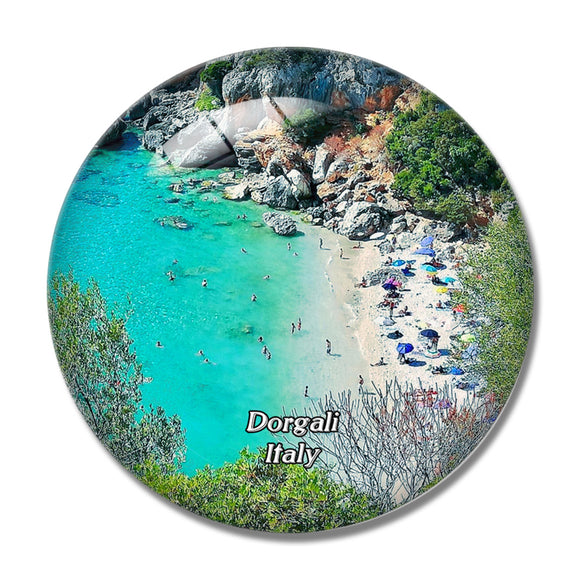 Italy Dorgali Cala Fuili Beach 3D Fridge Magnet Crystal Glass