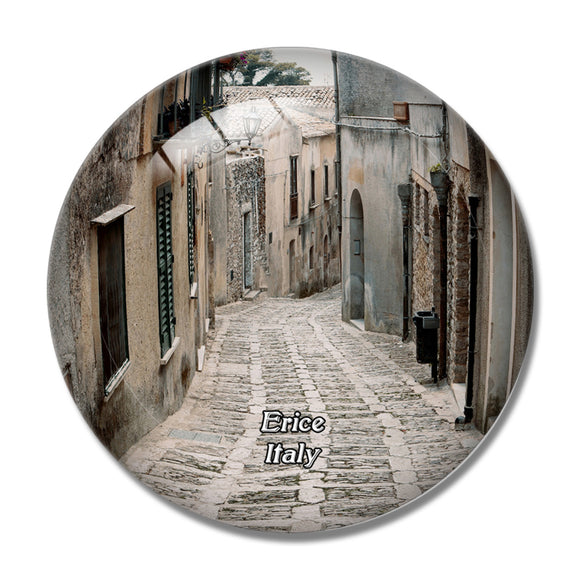 Italy Erice Old Town 3D Fridge Magnet Crystal Glass