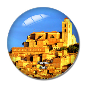 Italy Fermo 3D Fridge Magnet Crystal Glass