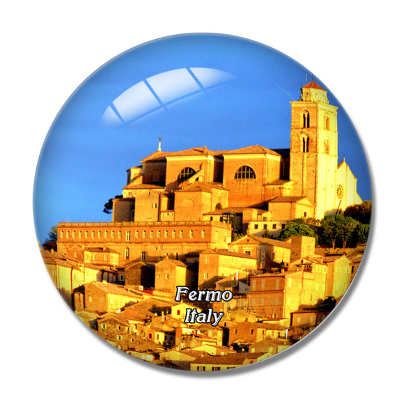 Italy Fermo 3D Fridge Magnet Crystal Glass