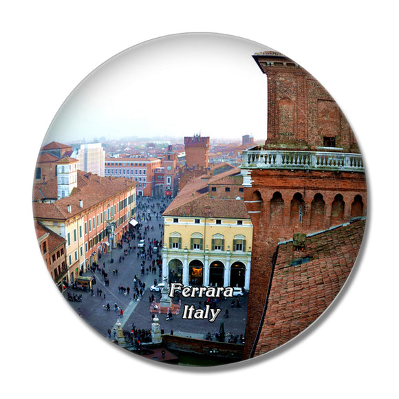 Italy Ferrara 3D Fridge Magnet Crystal Glass