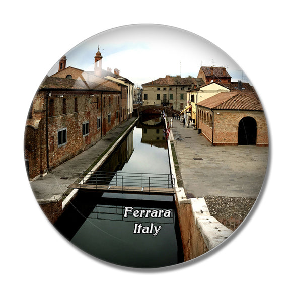 Italy Ferrara Comacchio 3D Fridge Magnet Crystal Glass