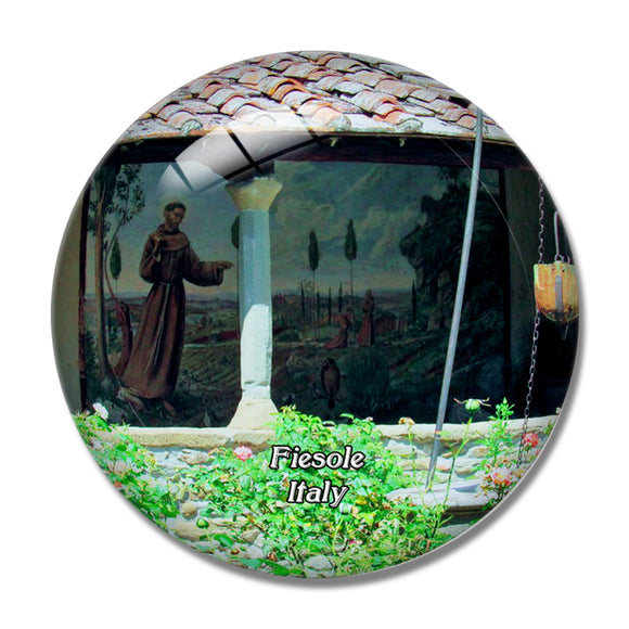 Italy Fiesole Convento di San Francesco 3D Fridge Magnet Crystal Glass