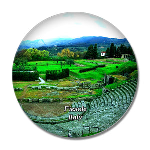 Italy Fiesole Musei 3D Fridge Magnet Crystal Glass