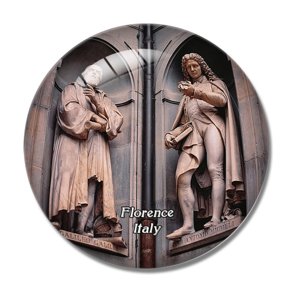 Italy Florence Sculpture 3D Fridge Magnet Crystal Glass