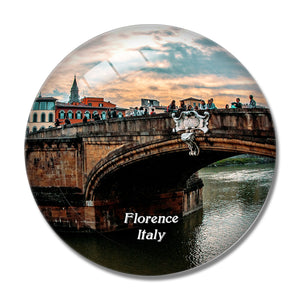 Italy Florence Tuscany 3D Fridge Magnet Crystal Glass