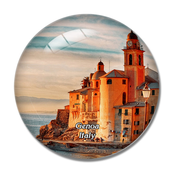 Italy Genoa Camogli Liguria Sea 3D Fridge Magnet Crystal Glass