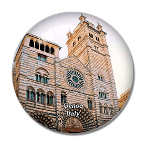 Italy Genoa 3D Fridge Magnet Crystal Glass