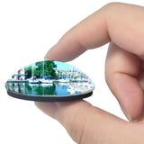 Italy Grado Boats Port 3D Fridge Magnet Crystal Glass