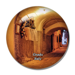 Italy Grado Shopping Arcade 3D Fridge Magnet Crystal Glass