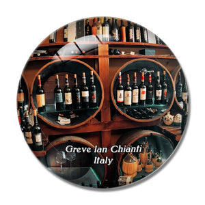 Italy Greve Ian Chianti Accademia del Buon Gusto 3D Fridge Magnet Crystal Glass