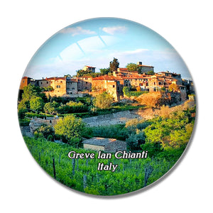 Italy Greve Ian Chianti Montefioralle Winery 3D Fridge Magnet Crystal Glass