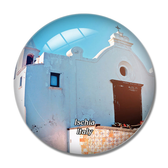 Italy Ischia Navigator Church 3D Fridge Magnet Crystal Glass