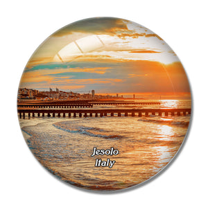 Italy Jesolo Himmel Beach 3D Fridge Magnet Crystal Glass