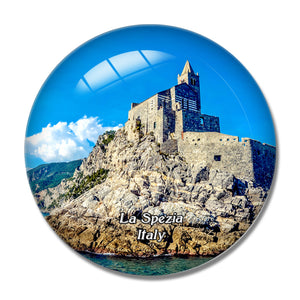 Italy La Spezia Castle 3D Fridge Magnet Crystal Glass