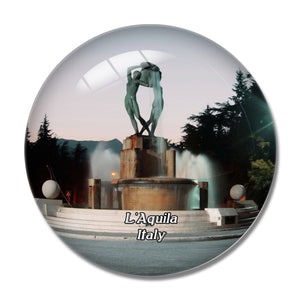 Italy L'Aquila 3D Fridge Magnet Crystal Glass