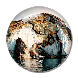 Italy Latina Ponza Island Cliff 3D Fridge Magnet Crystal Glass