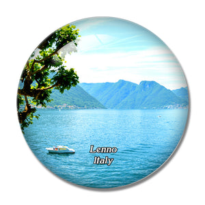 Italy Lenno Como Lake 3D Fridge Magnet Crystal Glass