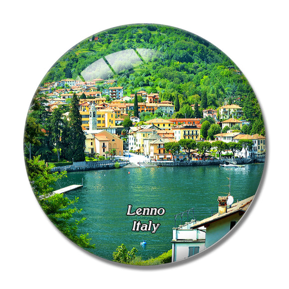 Italy Lenno Como Lake 3D Fridge Magnet Crystal Glass