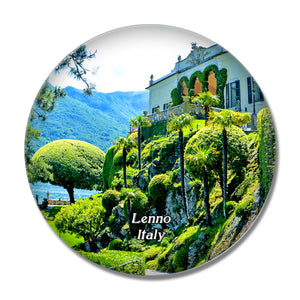 Italy Lenno Villa Como Lake 3D Fridge Magnet Crystal Glass