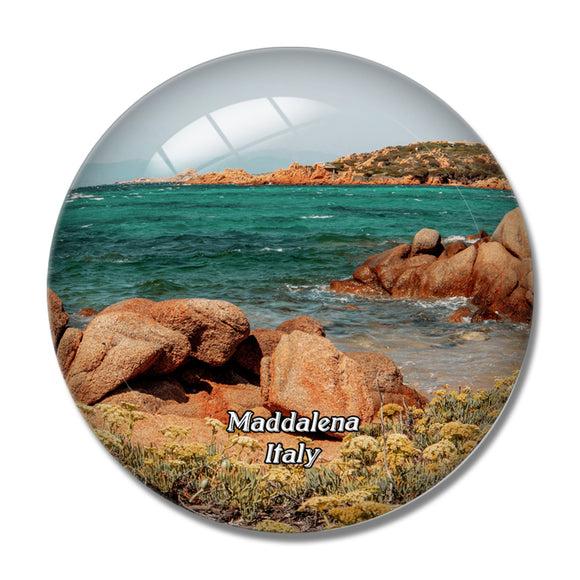 Italy Maddalena 3D Fridge Magnet Crystal Glass