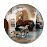 Italy Manduria Museo della Civilta del Vino Primitivo 3D Fridge Magnet Crystal Glass