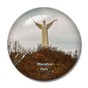 Italy Maratea Kolossal Statue 3D Fridge Magnet Crystal Glass