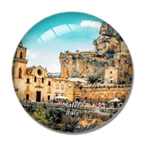 Italy Matera Sassi San Pietro Caveoso 3D Fridge Magnet Crystal Glass