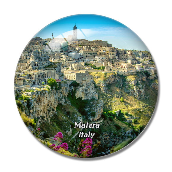 Italy Matera 3D Fridge Magnet Crystal Glass