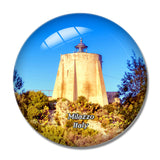 Italy Milazzo Lighthouse 3D Fridge Magnet Crystal Glass