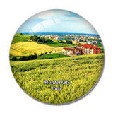 Italy Monferrato Hills Landscape 3D Fridge Magnet Crystal Glass