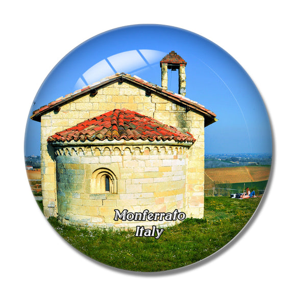 Italy Monferrato Moleto Ottiglio 3D Fridge Magnet Crystal Glass