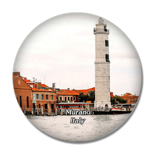 Italy Murano Lighthouse 3D Fridge Magnet Crystal Glass