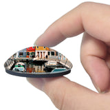 Italy Murano Venice Boats Buildings 3D Fridge Magnet Crystal Glass