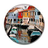 Italy Murano Venice Boats Buildings 3D Fridge Magnet Crystal Glass