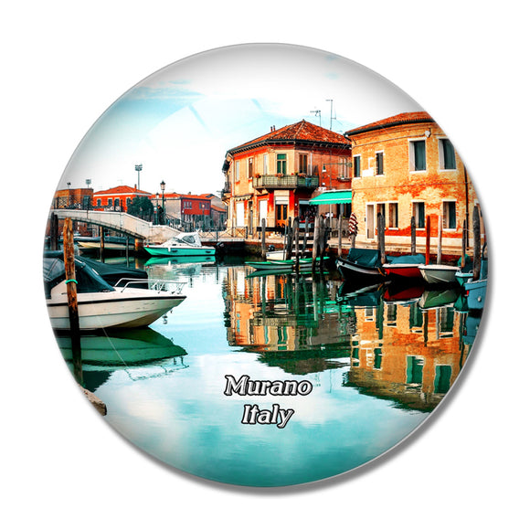 Italy Murano Venice 3D Fridge Magnet Crystal Glass