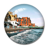 Italy Naples Beach Sea Wave 3D Fridge Magnet Crystal Glass