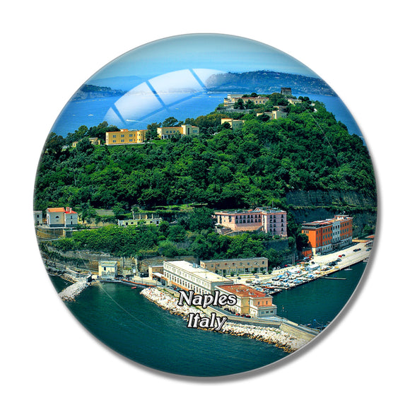 Italy Naples Campania 3D Fridge Magnet Crystal Glass