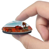 Italy Naples Pompei Ruins 3D Fridge Magnet Crystal Glass