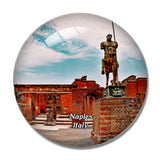 Italy Naples Pompei Ruins 3D Fridge Magnet Crystal Glass