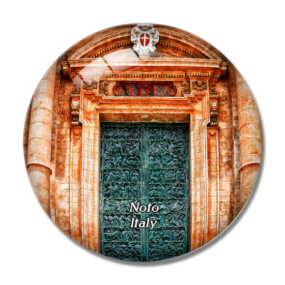 Italy Noto Cathedral 3D Fridge Magnet Crystal Glass