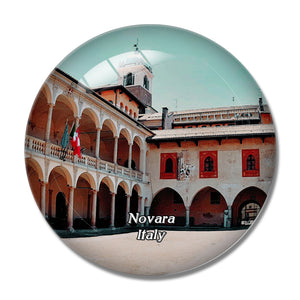 Italy Novara Il Broletto 3D Fridge Magnet Crystal Glass