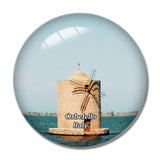 Italy Orbetello 3D Fridge Magnet Crystal Glass