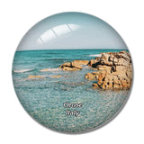 Italy Orose Cala Liberotto 3D Fridge Magnet Crystal Glass