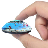 Italy Orose Spiaggia Cala Ginepro e Sa Curcurica 3D Fridge Magnet Crystal Glass