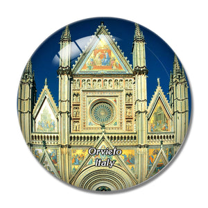 Italy Orvieto Church 3D Fridge Magnet Crystal Glass